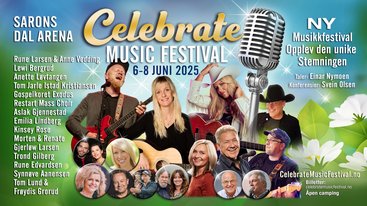 Celebrate Music Festival: Ny musikkfestival under Pinsehelgen Celebrate Music Festival: Ny musikkfestival under Pinsehelgen